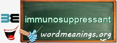 WordMeaning blackboard for immunosuppressant